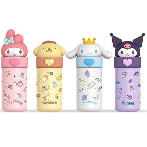 GARRAFA TÉRMICA DE AÇO MODELO SANRIO PERSONAGENS 350ml.