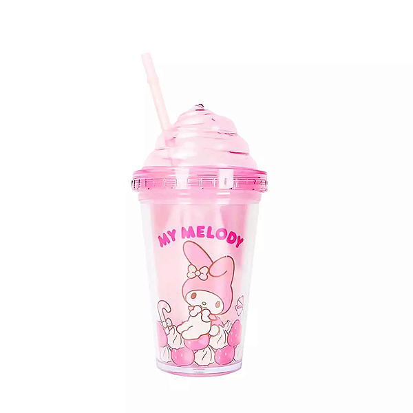 COPO MY MELODY COM CANUDO SANRIO MINISO OFICIAL BPA FREE