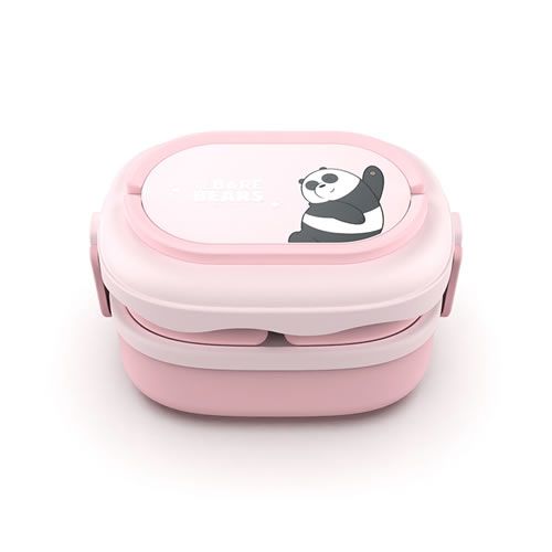 BENTO BOX COM DUAS CAMADAS MODELO URSOS SEM CURSO PANDA 1600ml.