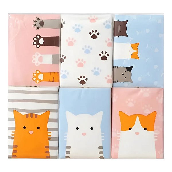 Conjunto Com 18 Pacotes De Lenços De Papel Pets Miniso
