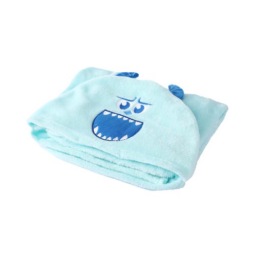 COBERTOR INFANTIL COM CAPUZ MODELO DISNEY MONSTROS S.A SULLEY 100X80cm.