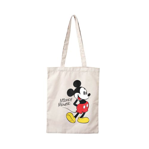 SACOLA DE COMPRAS DISNEY MICKEY MOUSE 40x32cm. COR BÉGE