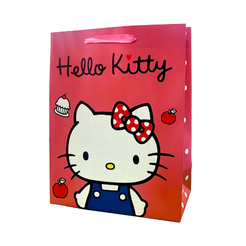 SACOLA DE PAPEL PRESENTE - SANRIO (HELLO KITTY) VERMELHA
