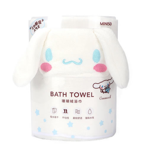 TOALHA DE BANHO MODELO SANRIO CINNAMOROLL TAMANHO 140X70cm.