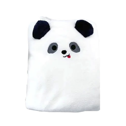 TOALHA DE ROSTO MODELO ANIMAL FACES PANDA TAMANHO 80X30cm. COR BRANCO