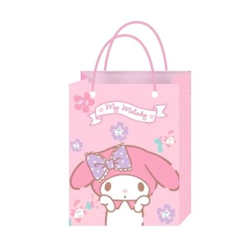 SACOLA PARA PRESENTES MODELO SANRIO MY MELODY 18x10x23cm. COR ROSA