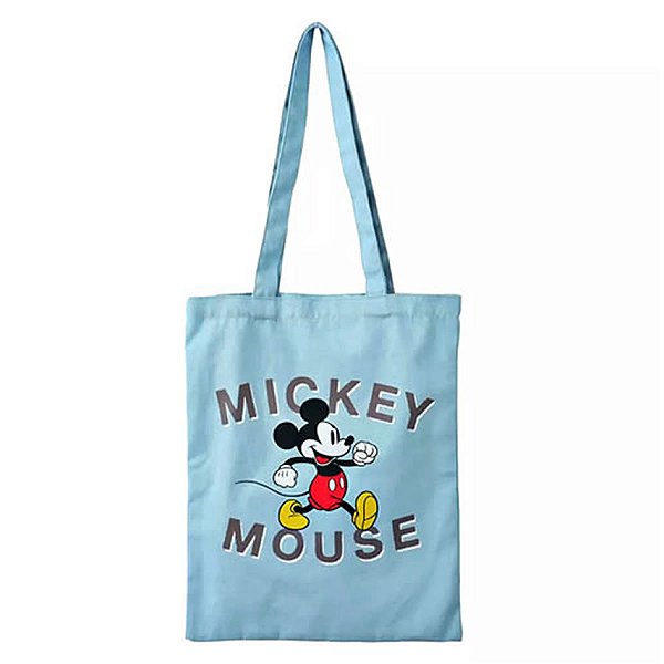 SACOLA DE COMPRAS COLEÇÃO MICKEY COR AZUL 40x32cm.