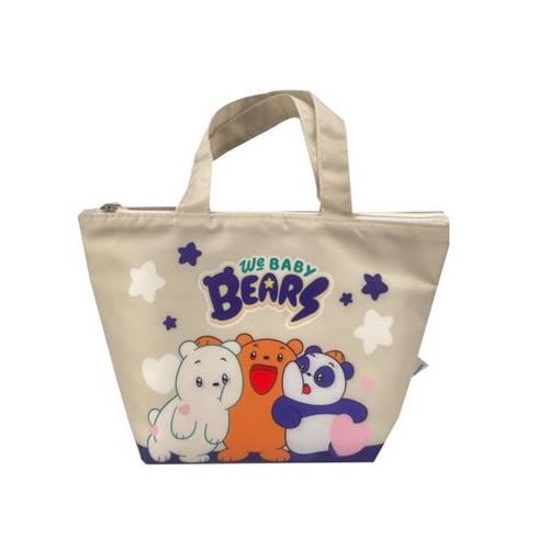 BOLSA TÉRMICA TRAPEZOIDAL BEGE DA COLEÇÃO WE BABY BEARS