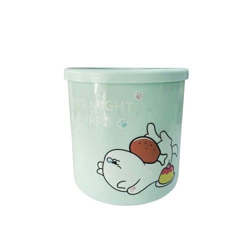 PORTA LENÇO UMEDECIDO REDONDO COLEÇÃO PUPPY 13CM. VERDE.