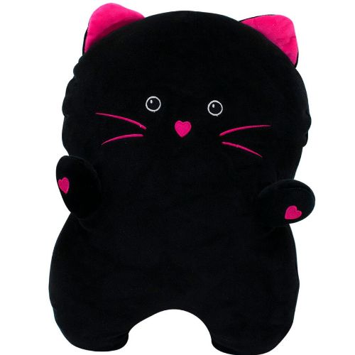 Gato de Pelúcia - Preto/Rosa - +2m