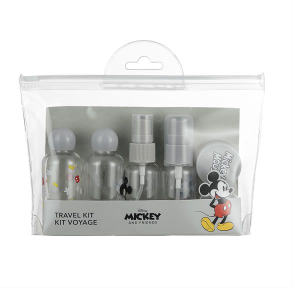 CONJUNTO FRASCOS PARA VIAGEM 7 PEÇAS MICKEY