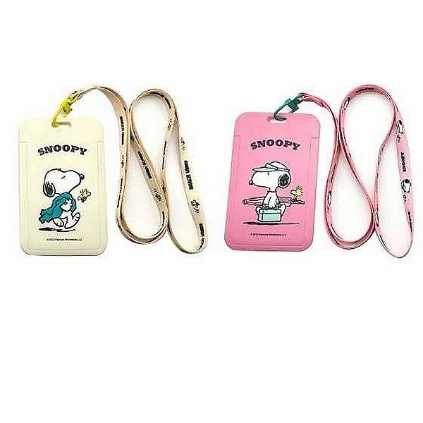 PORTA CARTÕES COM CORDÃO SNOOPY 11 CM.