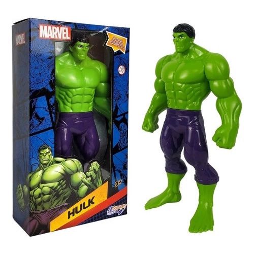BONECO DE PLÁSTICO MARVEL HULK 22cm.