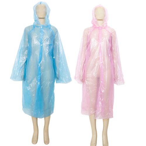 CAPA DE CHUVA REUTILIZÁVEL COM MATERIAL DE POLIETILENO COLORIDA