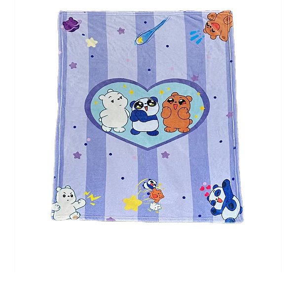 COBERTOR COLEÇÃO URSO SEM CURSO WE BABY BEARS TAMANHO 120X90 CM.