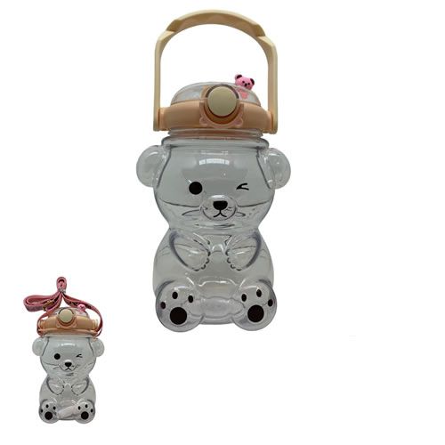 GARRAFA ROSA EM FORMATO DE URSO - 1000 ML