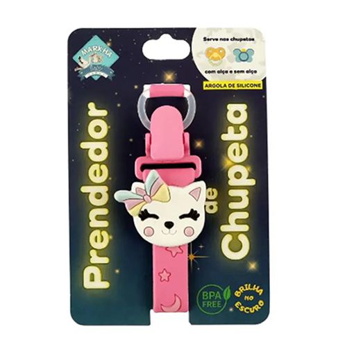 PRENDEDOR CHUPETA BRILHA ROSA GATA
