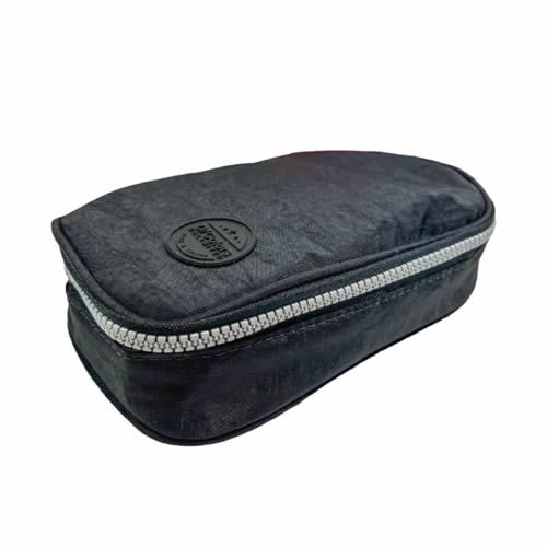ESTOJO ESCOLAR MODELO QUADRADO COM CAPACIDADE PARA 50 LAPIS COR PRETO