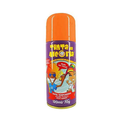SPRAY PARA CABELO TINTA TEMPORÁRIA LARANJA 120 ML