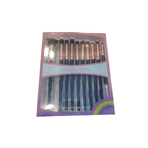KIT DE PINCEIS PARA MAQUIAGEM 10 PEÇAS PRETO