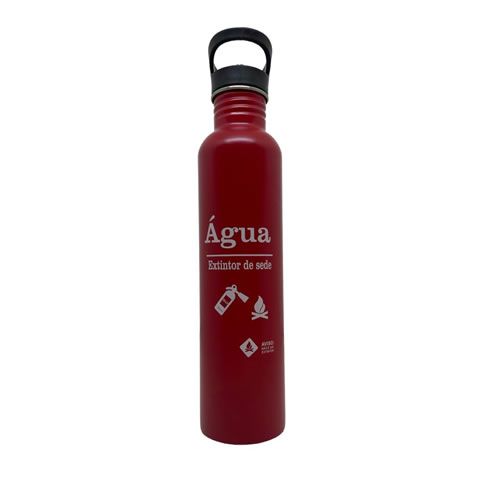 GARRAFA INOX COM DESIGN DE EXTINTOR (1000 ML)