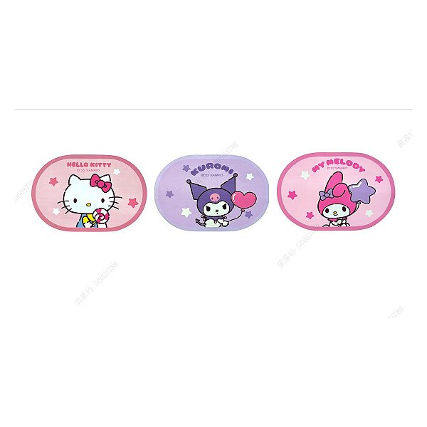 TAPETE EMBORRACHADO MODELO SANRIO TAMANHO 60X40 CM.