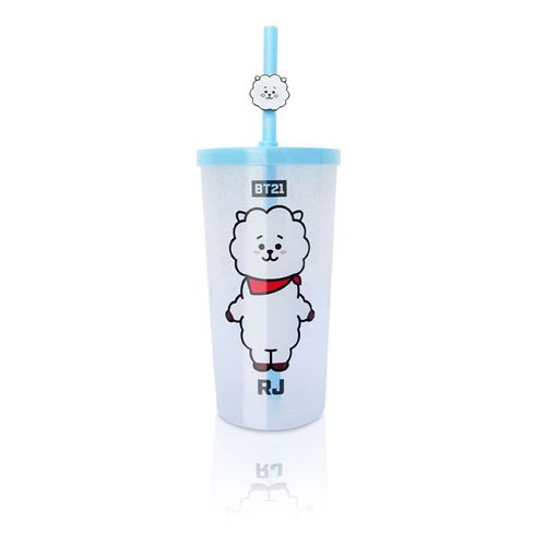 Garrafa de água com canudo BT21 - RJ 700ml