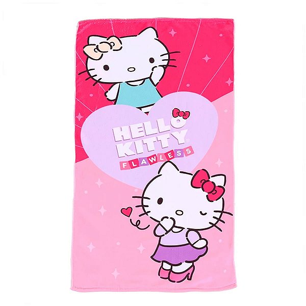 TOALHA DE PRAIA MODELO SANRIO HELLO KITTY TAMANHO 1M X 60 CM