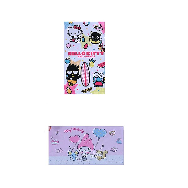TOALHA DE MÃO PARA LANCHEIRA MODELO SANRIO TAMANHO 27 X 47 .