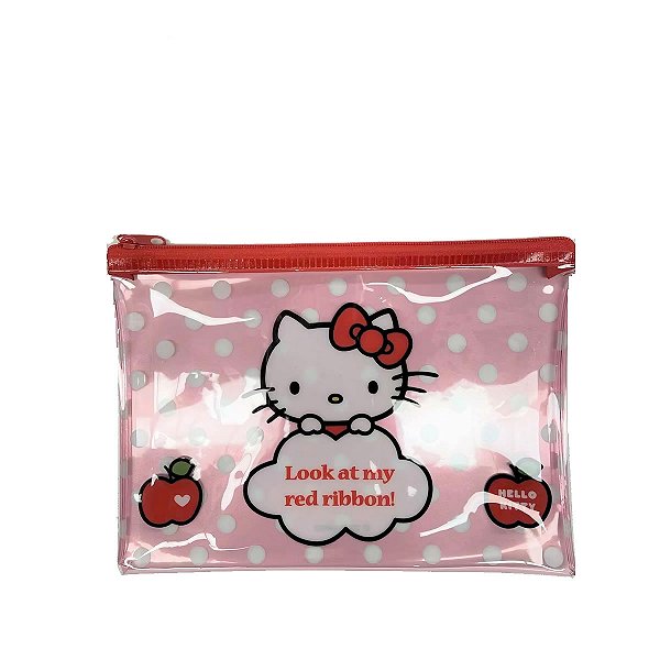 ESTOJO DE PLÁSTICO MODELO SANRIO HELLO KITTY TAMANHO 20 X 14