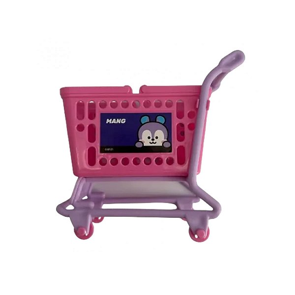 MINI CARRINHO DE SUPERMERCADO DECORATIVO MODELO BT21   MANG