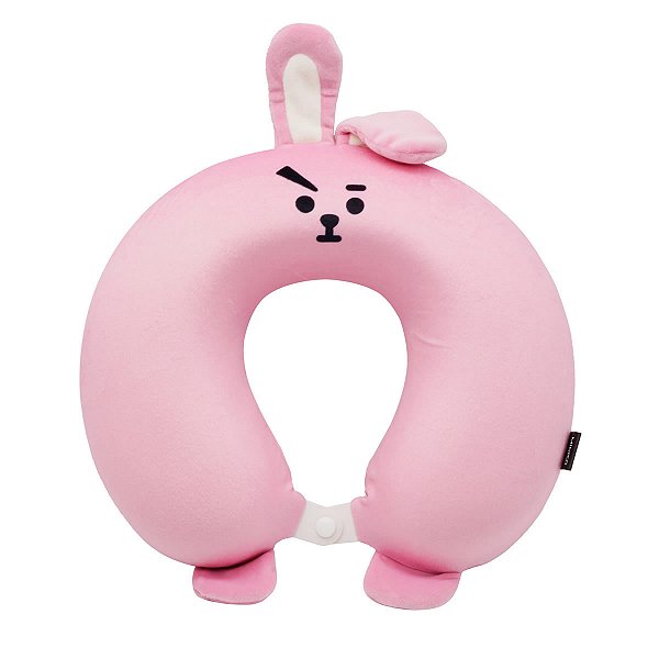 ALMOFADA DE PESCOÇO EM U MODELO BT21  COOKY TAMANHO 30X28CM.