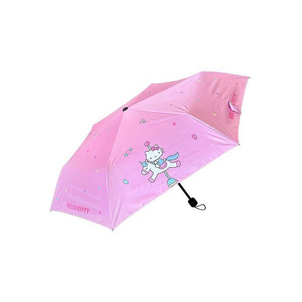 GUARDA CHUVA DE BOLSA MODELO SANRIO HELLO KITTY TAMANHO 53 CM.