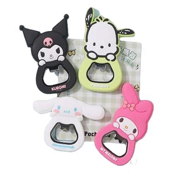 ABRIDOR DE GARRAFA COM IMÃ DE GELADEIRA MODELO SANRIO.