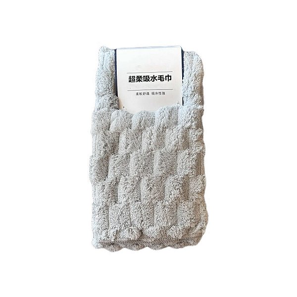 TOALHA DE ROSTO SUPER MACIA CINZA TAMANHO 75 X 35 CM.