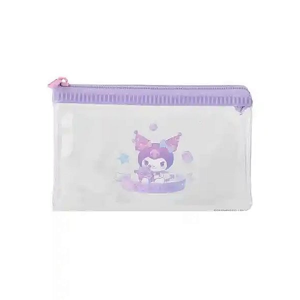 ESTOJO TRANSPARENTE MODELO SANRIO KUROMI 12 CM.