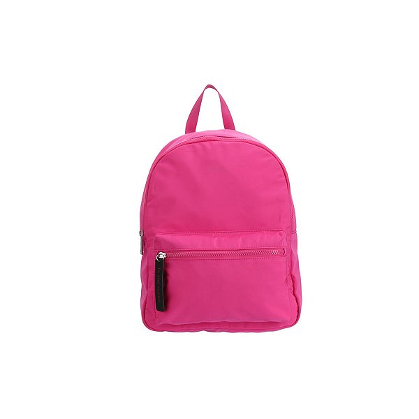 MOCHILA MINISO COM BOLSO FRONTAL PINK 35 CM.