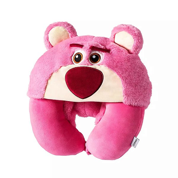 ALMOFADA DE PESCOÇO COM CAPUZ MODELO DISNEY LOTSO 30 CM.