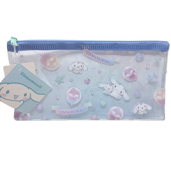 ESTOJO TRANSPARENTE MODELO SANRIO CINNAMOROLL 20 CM.