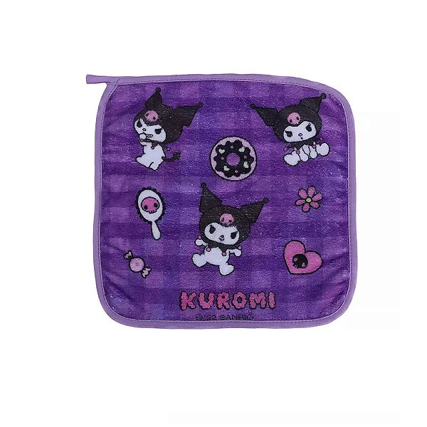 TOALHA DE MÃO COLEÇÃO SANRIO KUROMI 30 CM.