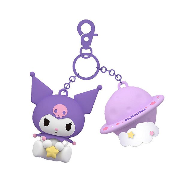 CHAVEIRO COM LUZ COLEÇÃO SANRIO KUROMI PLANET DREAM 12 CM.