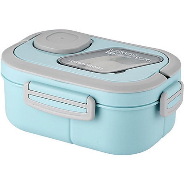 BENTO BOX COM TALHER LUNCH BOX AZUL 1200 ML.TAMANHO 19 X 13 X 10 CM.