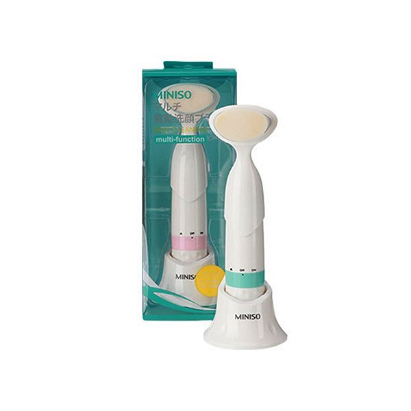 ESCOVA PARA LIMPEZA FACIAL ELÉTRICA VIBRATÓRIA COM CERDAS MACIAS MINISO