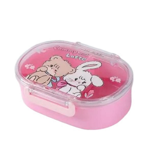 BENTO BOX COM TRAVAS LATERAIS MIKKO CAMMY AND LATTE MINISO 650 ML.