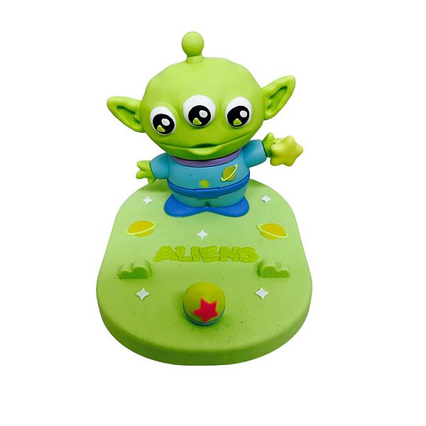 SUPORTE DE MESA PARA CELULAR COLEÇÃO DISNEY PIXAR ALIENS MINISO 9X6CM.