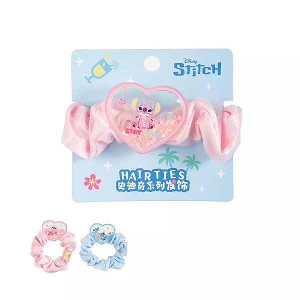 ELÁSTICO DE CABELO MODELO DISNEY STITCH AND ANGEL 1 PEÇA. 10 CM. MINISO