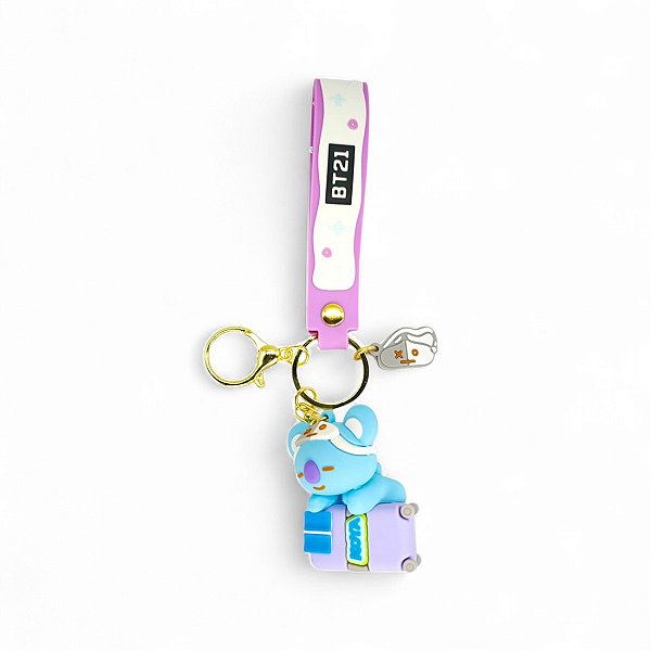 Chaveiro BT21 Koya Com Mala E Ticket Kpop Miniso