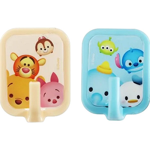 GANCHOS ADESIVOS MODELO DISNEY TSUM TSUM MINISO 4 PEÇAS.