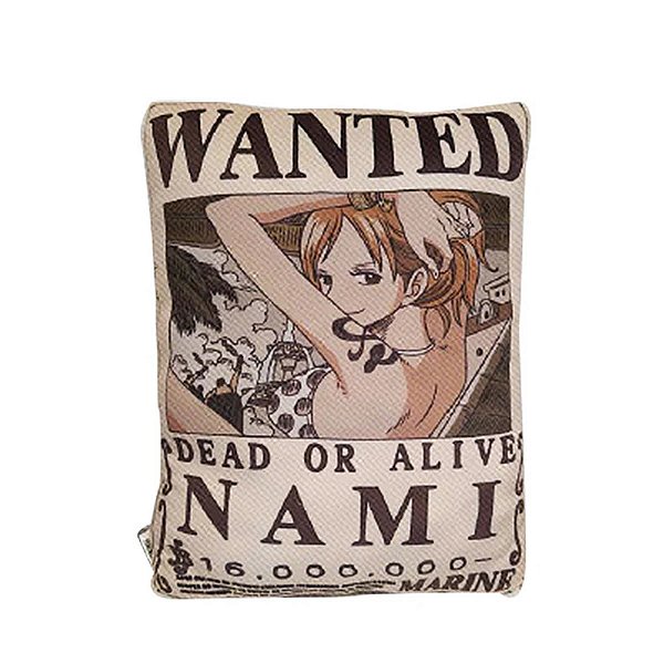 ALMOFADA QUADRADA COLEÇÃO ONE PIECE NAMI MINISO 40 X 30 CM.