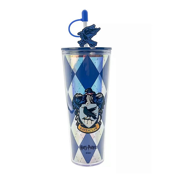 COPO COM CANUDO HARRY POTTER RAVENCLAW MINISO 800 ML.